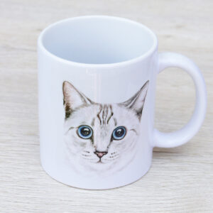 hrneček s potiskem - kočičí hlava