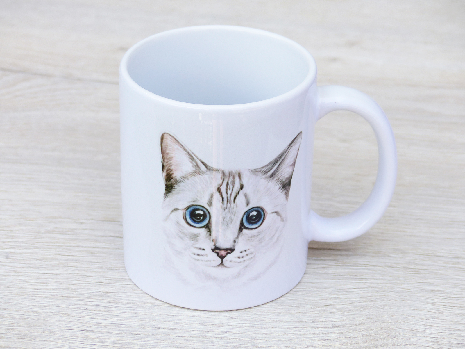 hrneček s potiskem - kočičí hlava