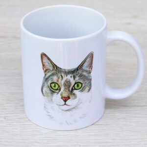 hrneček s potiskem - kočičí hlava