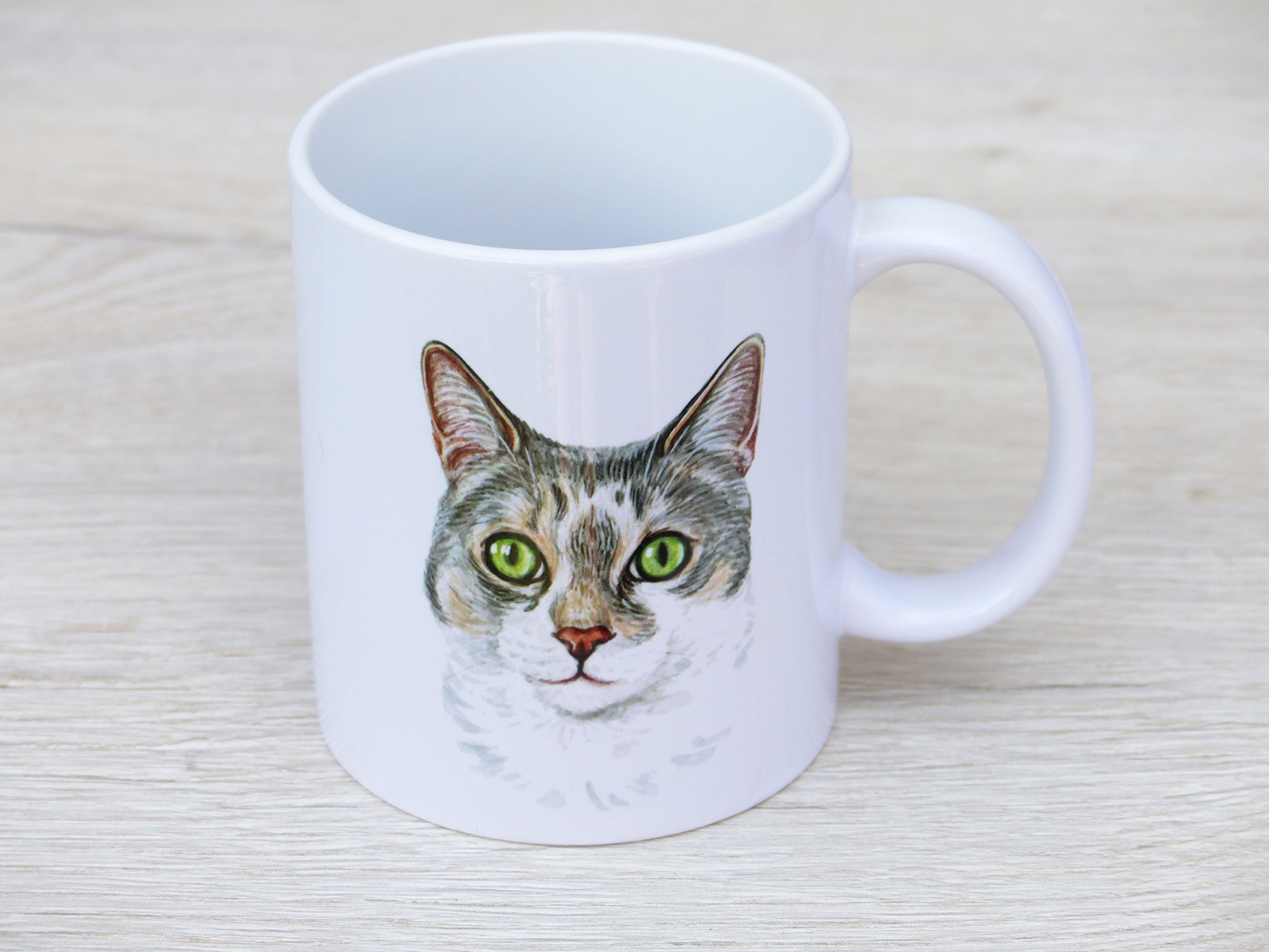 hrneček s potiskem - kočičí hlava