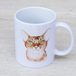 hrneček s potiskem - kočičí hlava