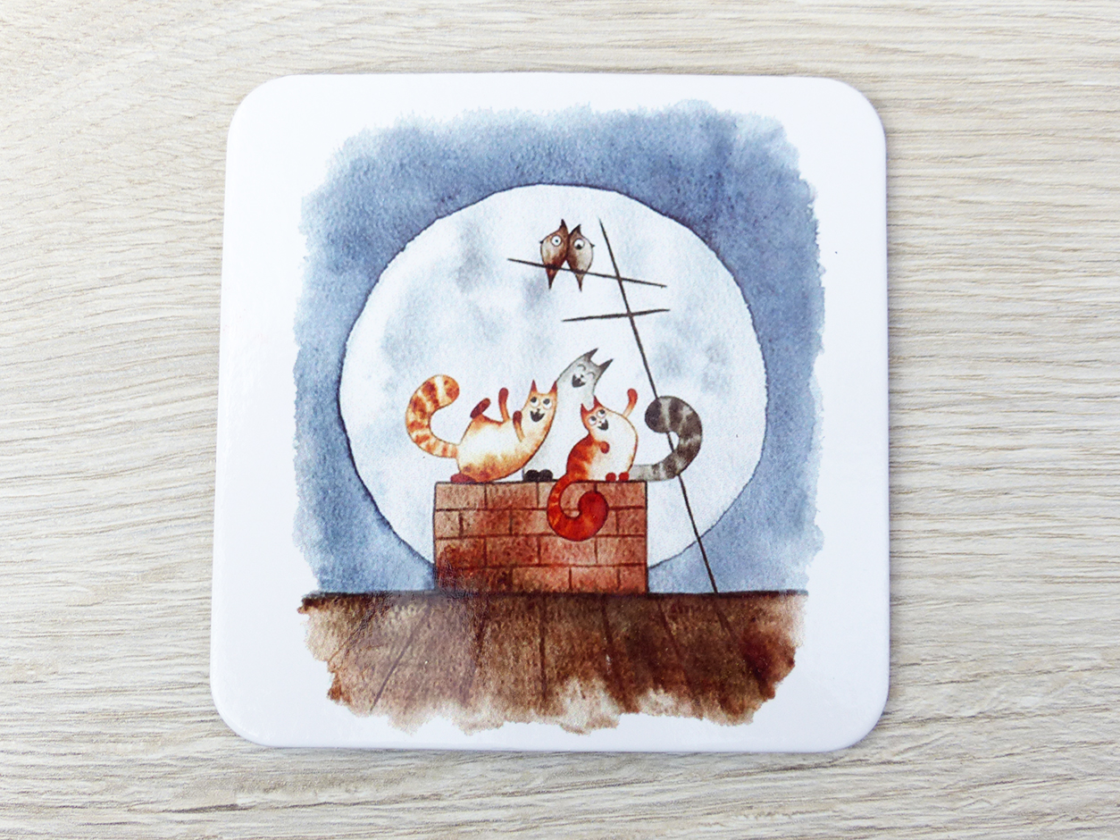 kočičí podtácek Noční mejdan