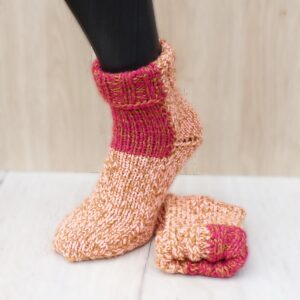 Karamelovo-malinové ponožky