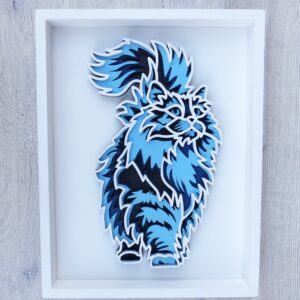 Obraz na stěnu Modrá kočka