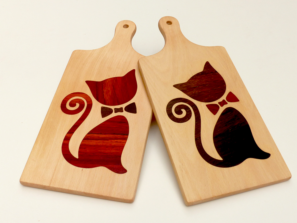 Bukové prkénko - Nóbl kočka - Hnědé - Obrázek 2