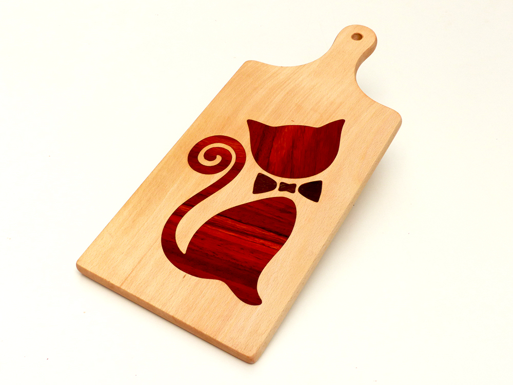 Bukové prkénko - Nóbl kočka - Červené