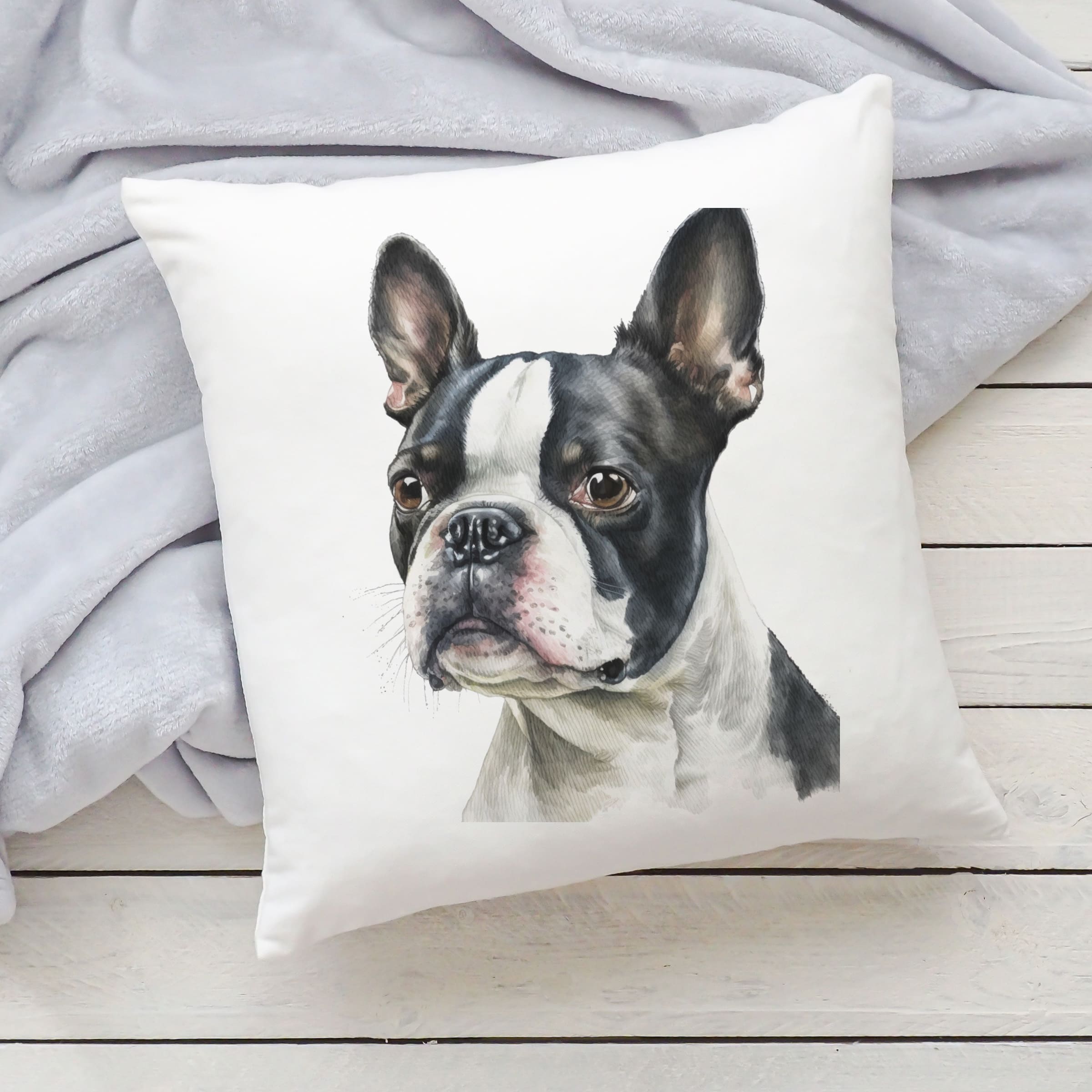 Polštář se psem - Boston terier