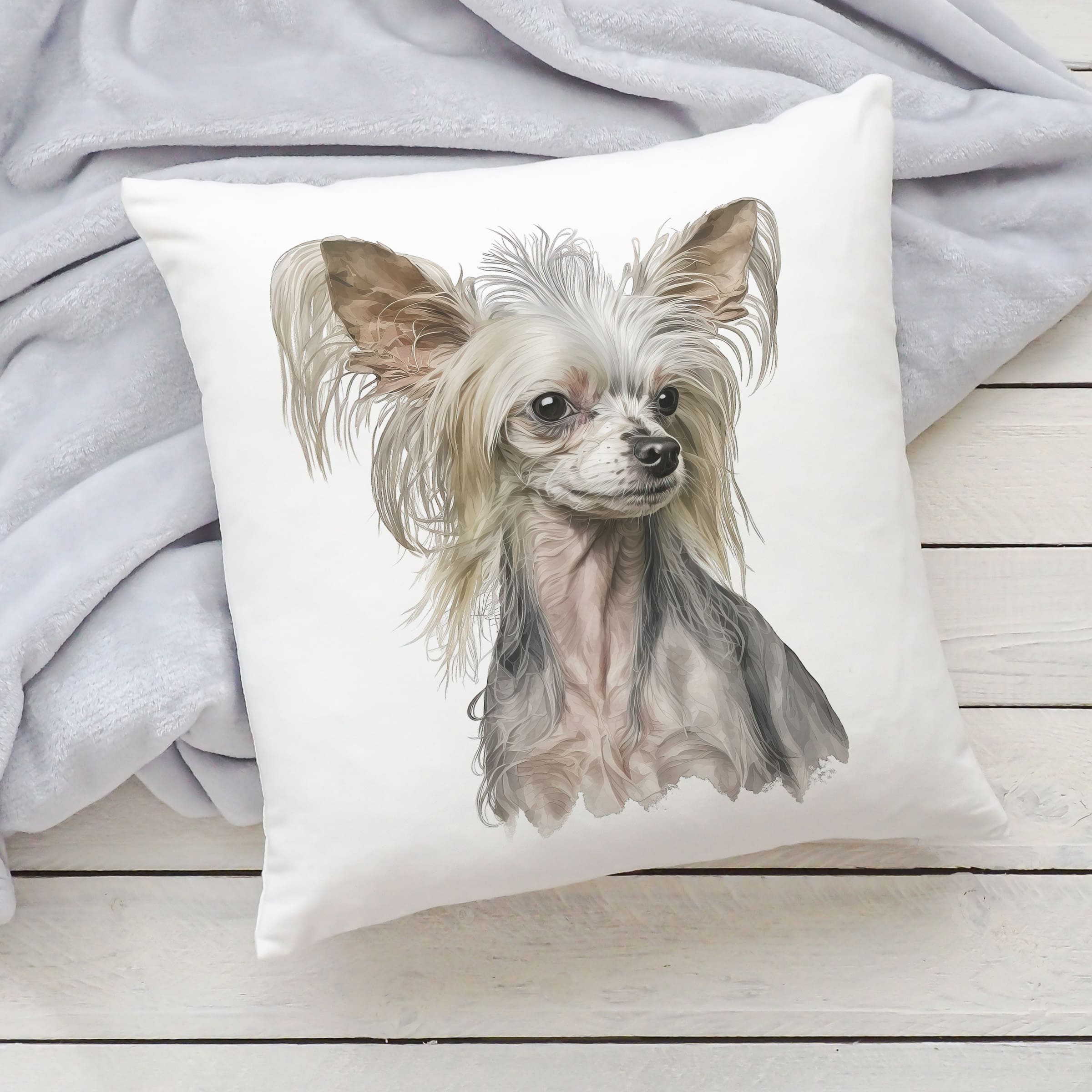 Polštář se psem - Čínský chocholatý