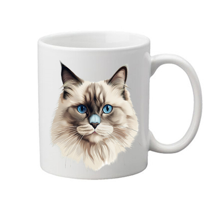 hrneček s Ragdoll kočkou