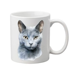 hrneček Ruskou modrou kočkou