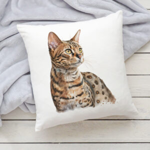 Polštář s kočkou - Bengálská