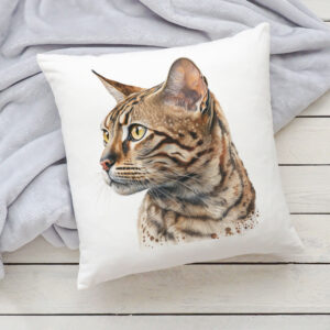 Polštář s kočkou - Bengálská 3