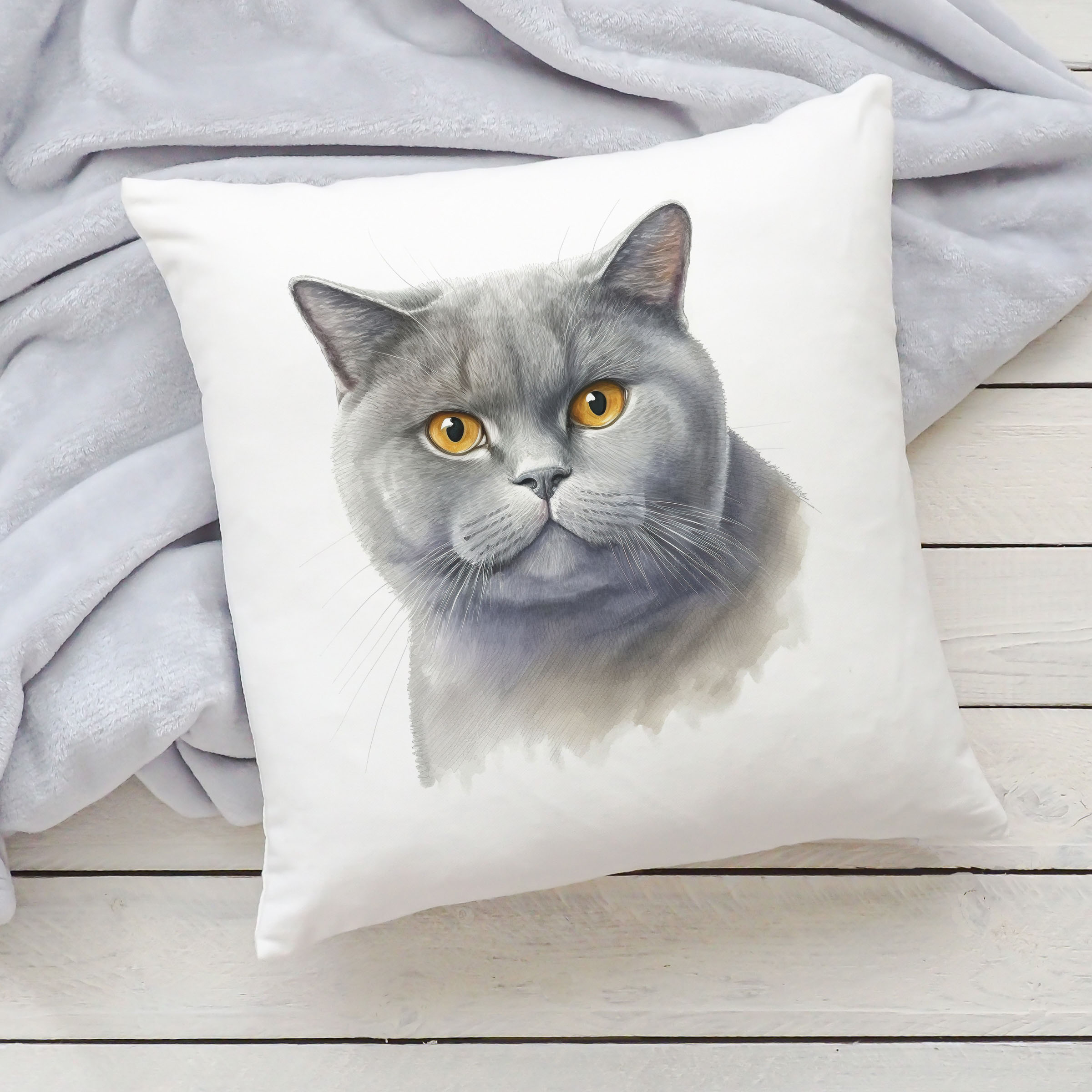 Polštář s kočkou - Britská krátkosrstá